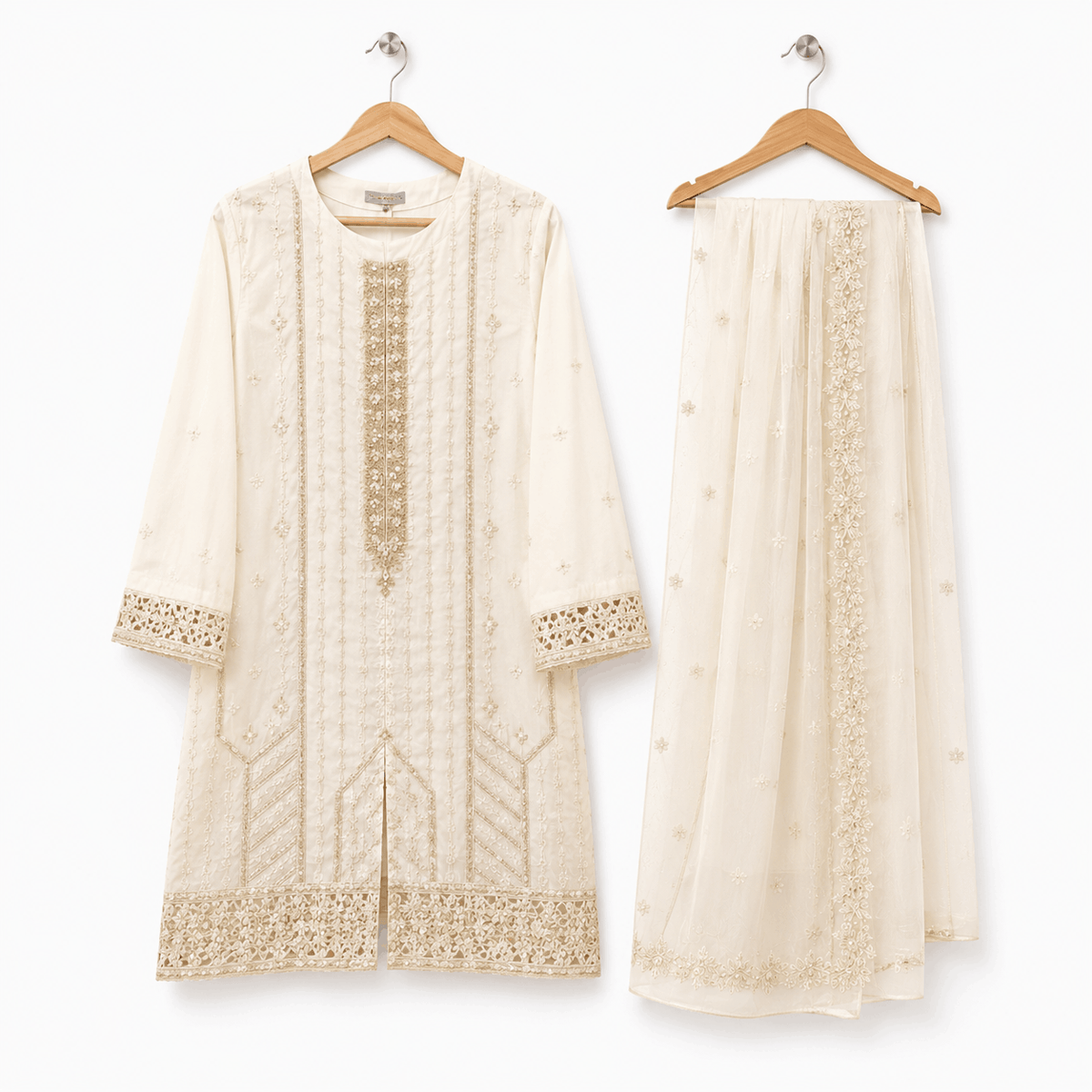 Elegant Embroidered Sharara Suit
