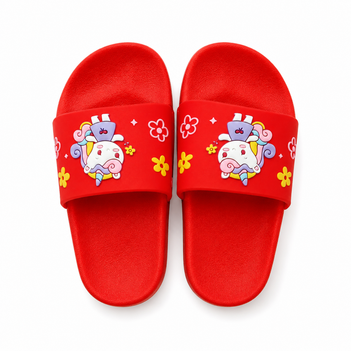 Sparrow Kids Magical Unicorn Cartoon Slides - Soft Cushioned Anti-Slip Sandals
