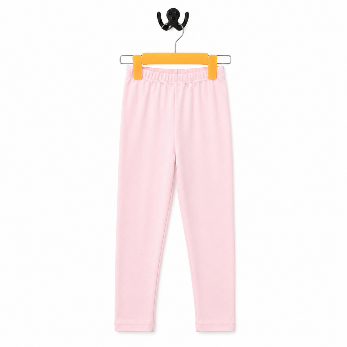 Premium Cotton Stretch Tights - Soft Solid Baby Pink Everyday Leggings