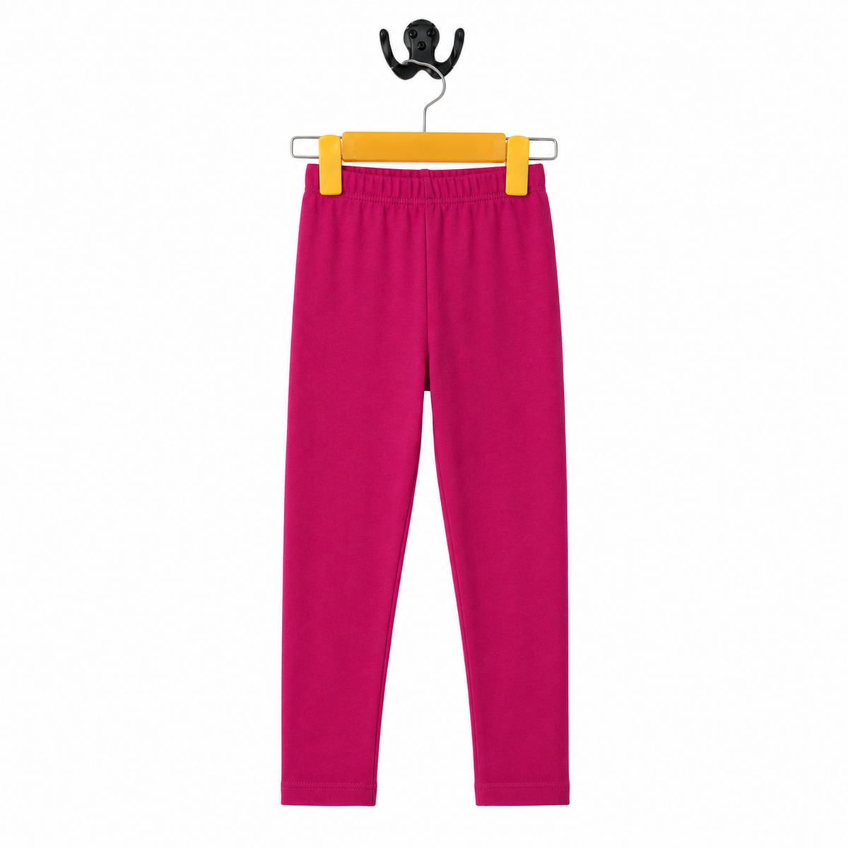 Premium Cotton Stretch Tights - Vibrant Solid Magenta Pink
