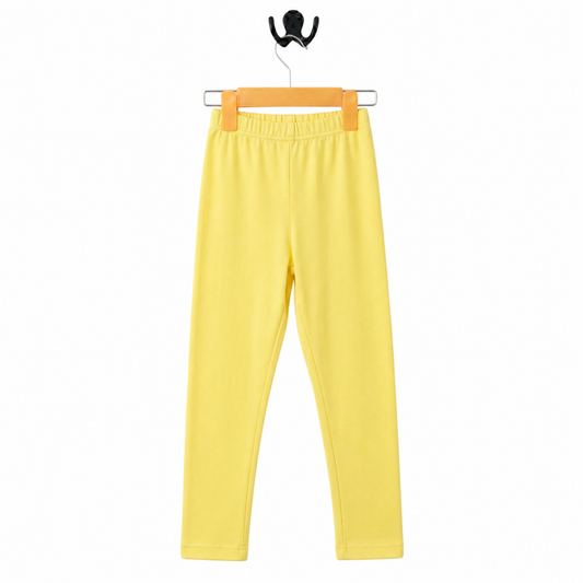 Premium Cotton Stretch Tights - Vibrant Solid Buttercup Yellow