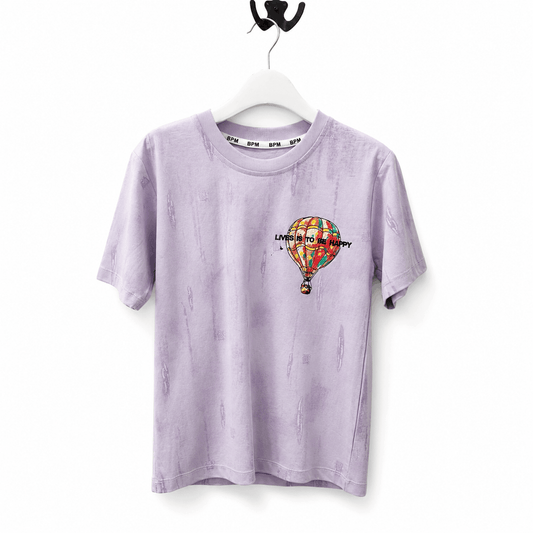 Kids Lavender Hot Air Balloon Graphic T Shirt