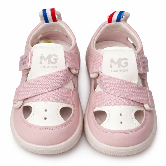 Toddler Breathable Criss-Cross Strap Sandals - Soft Pink