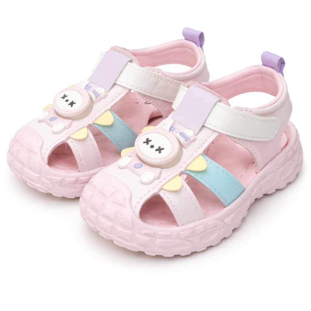 oddler Breathable Caged Summer Sandals with Cute Cartoon Charm