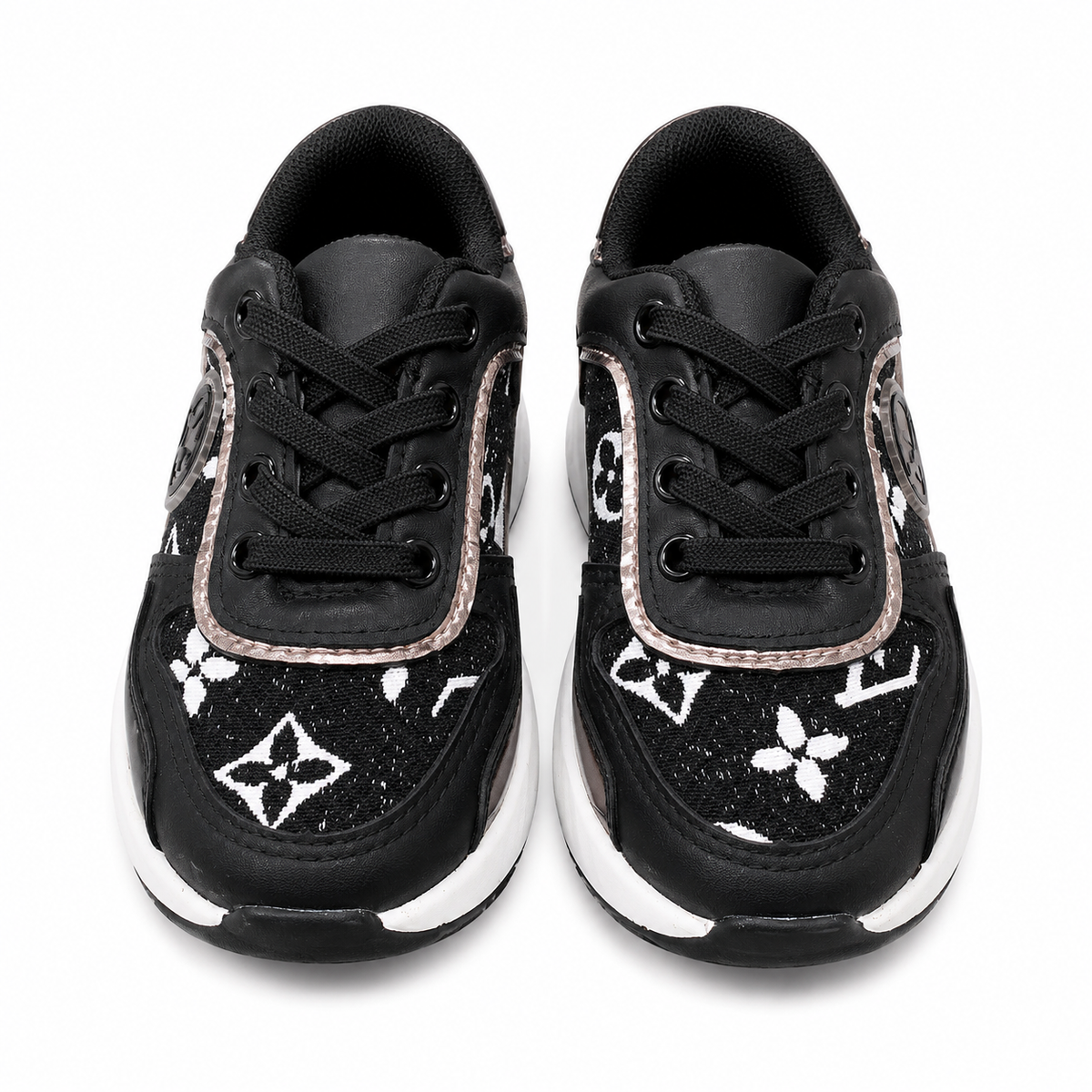 Kids Elite Black & White Patterned Sporty Joggers